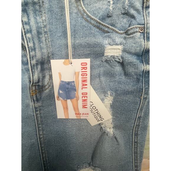 NWT Wax Women's Original Denim Mid Waist Mini Skirt Size M - Picture 4 of 10